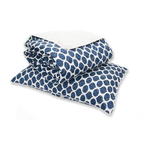 Colcha Boutie Full/Casal Royal com Porta Travesseiros - Blue gardenia Menor preço em Colcha Boutie Full/Casal Royal com Porta Travesseiros - Blue gardenia