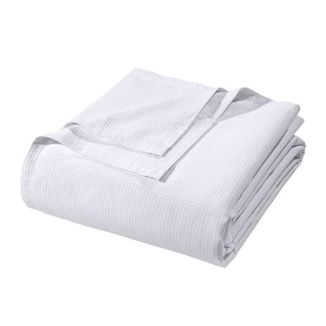 Menor preço em Colcha Casal 180 Fios Piquet 220x250Cm Branca Santista