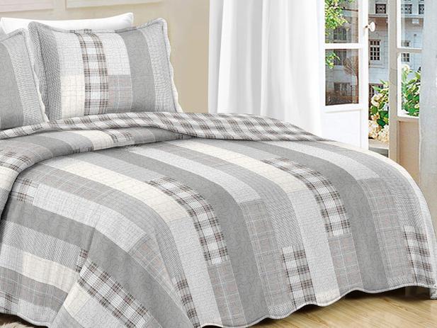 Colcha Casal Gigante 100 Microfibra 150 Fios - Camesa Patchwork 3 Peças Menor preço em Colcha Casal Gigante 100 Microfibra 150 Fios - Camesa Patchwork 3 Peças