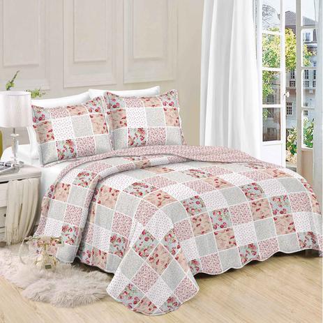 Colcha Casal Gigante Camesa Patchwork Dupla Face 3 Peças Acacia Menor preço em Colcha Casal Gigante Camesa Patchwork Dupla Face 3 Peças Acacia