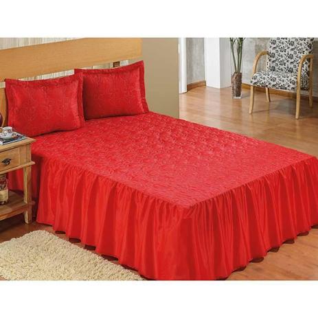 Colcha Casal Júlia 03 Peças Tecido Politafetá - Vermelho - Smaniotto é boa?