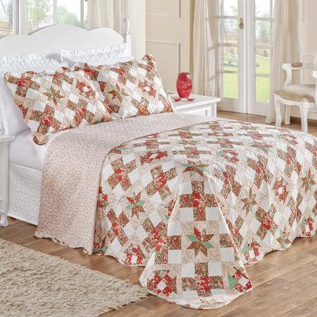 Colcha Casal Padrão Bouti Microfibra Dupla Face Patchwork 3 Peças - Vermelho - Bia enxovais Menor preço em Colcha Casal Padrão Bouti Microfibra Dupla Face Patchwork 3 Peças - Vermelho - Bia enxovais