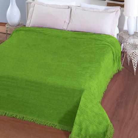 Colcha Chenille Jolitex Lisa Com Franja 2,20x2,40m Verde Menor preço em Colcha Chenille Jolitex Lisa Com Franja 2,20x2,40m Verde