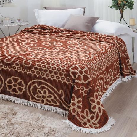 Colcha Chenille Jolitex Queen Com Franja 2,20x2,40m Marrom Menor preço em Colcha Chenille Jolitex Queen Com Franja 2,20x2,40m Marrom