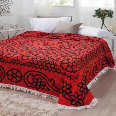 Colcha Chenille Jolitex Queen Com Franja 2,20x2,40m Vermelha Menor preço em Colcha Chenille Jolitex Queen Com Franja 2,20x2,40m Vermelha