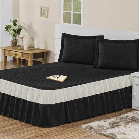Colcha / Cobre Leito Agatha com 2 Porta Travesseiros Casal Casa Dona Preto é boa?