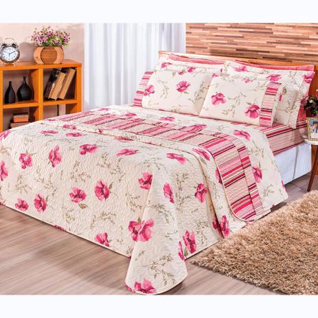 Colcha Cobre Leito Requinte Solteiro Estampado Rosas Pink - Bia enxovais Menor preço em Colcha Cobre Leito Requinte Solteiro Estampado Rosas Pink - Bia enxovais