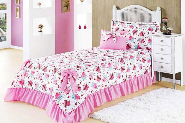 Colcha / Cobre Leito Rosa Cupcake Cama Solteiro composto por 04 peças - CobreLeito Laila - Aquarela é ruim? Colcha / Cobre Leito Rosa Cupcake Cama Solteiro composto por 04 peças - CobreLeito Laila - Aquarela é boa?