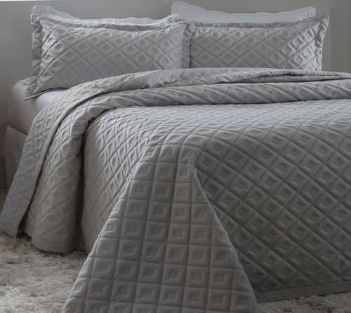 Colcha de Solteiro 2 Peças Madri 3D Matelassê Rozac Cinza Menor preço em Colcha de Solteiro 2 Peças Madri 3D Matelassê Rozac Cinza
