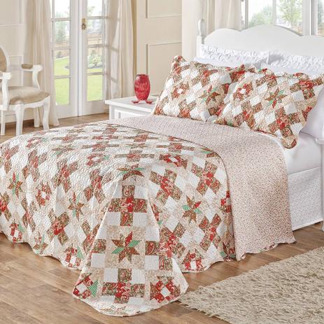 Colcha Estampada Dupla Face Bouti Casal 03 Peças - Vermelho - Bia enxovais é boa?