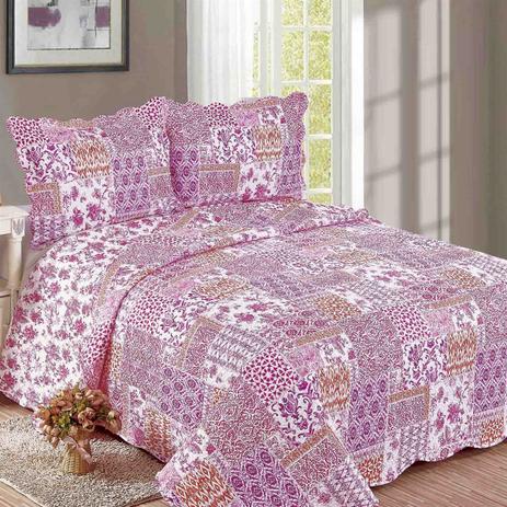 Colcha Evolution Patchwork Balan King Pink Camesa Menor preço em Colcha Evolution Patchwork Balan King Pink Camesa