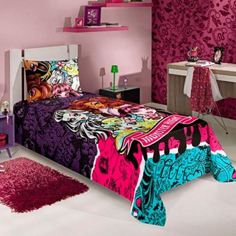 Colcha Infantil Simples Monster High Lepper Menor preço em Colcha Infantil Simples Monster High Lepper