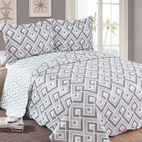 Colcha King Size Evolution Patchwork 3 Peças 150 Fios Ferri Camesa Menor preço em Colcha King Size Evolution Patchwork 3 Peças 150 Fios Ferri Camesa