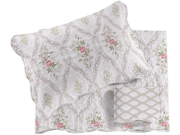 Colcha King Size Santista Boutis Camafeu - 3 Peças Menor preço em Colcha King Size Santista Boutis Camafeu - 3 Peças