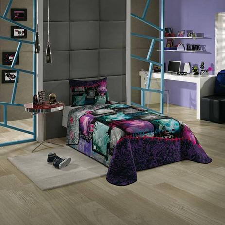 Colcha Matelassê Dupla Face Solteiro Monster High Lepper Menor preço em Colcha Matelassê Dupla Face Solteiro Monster High Lepper
