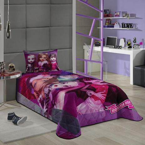 Colcha Matelassê Lepper Monster High Solteiro Menor preço em Colcha Matelassê Lepper Monster High Solteiro