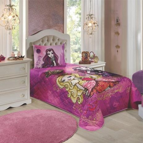 Colcha Matelassê Solteiro Ever After High 1 peça - Lepper Menor preço em Colcha Matelassê Solteiro Ever After High 1 peça - Lepper