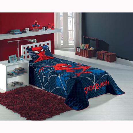 Colcha Matelassê Solteiro Spider Man 1 peça Azul-Marinho - Lepper Menor preço em Colcha Matelassê Solteiro Spider Man 1 peça Azul-Marinho - Lepper