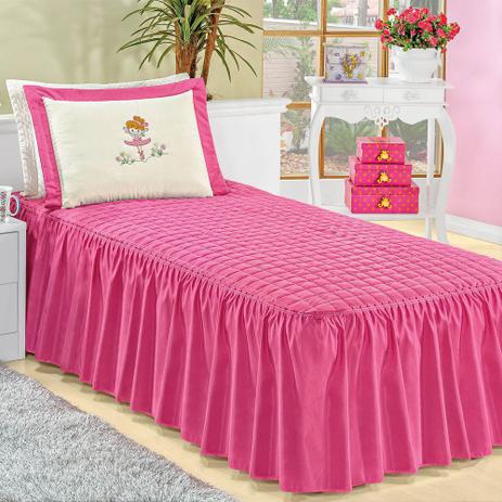 Colcha Menina Bailarina Solteiro Tecido Micro Fibra Matelada com Babado 2 Peças - Pink - Bia enxovais Menor preço em Colcha Menina Bailarina Solteiro Tecido Micro Fibra Matelada com Babado 2 Peças - Pink - Bia enxovais