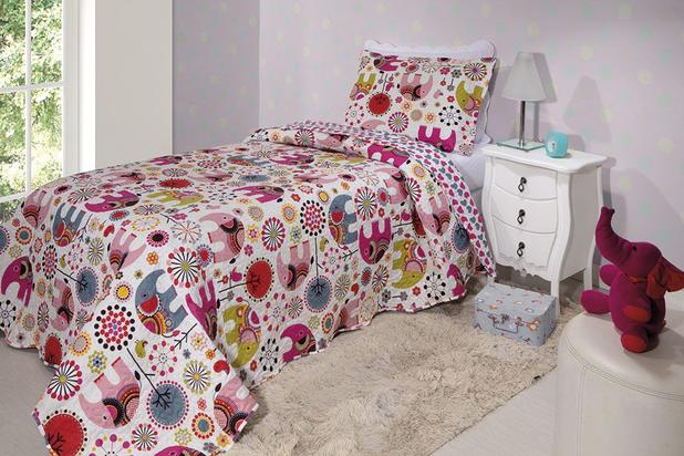 Colcha Patchwork Teen - Solteiro - Dupla Face - C/ Porta Travesseiro - Elefante - Rozac é boa?