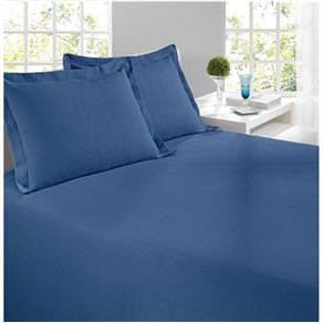 Colcha Piquet Queen 260x250 Com Porta Travesseiro Azul Marinho - Fassini têxtil Menor preço em Colcha Piquet Queen 260x250 Com Porta Travesseiro Azul Marinho - Fassini têxtil