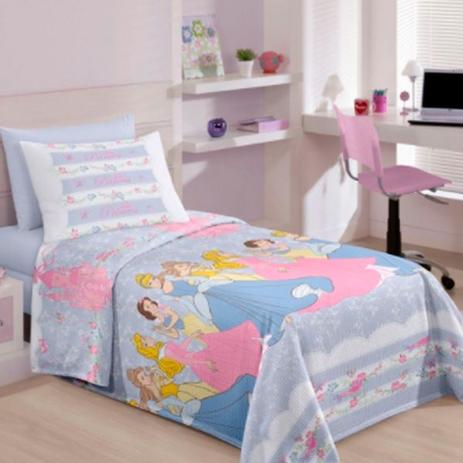 Colcha Piquet Solteiro Infantil Santista Disney - Princesas Menor preço em Colcha Piquet Solteiro Infantil Santista Disney - Princesas