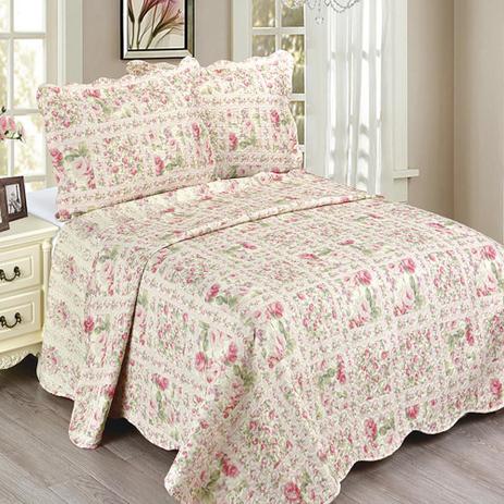 Menor preço em Colcha Queen Camesa Evolution Patchword 260x240cm Olivia