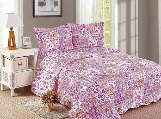 Colcha Queen Evolution Patchwork 3 Peças 150 Fios Balan Pink Camesa Menor preço em Colcha Queen Evolution Patchwork 3 Peças 150 Fios Balan Pink Camesa
