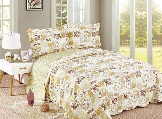 Colcha Queen Evolution Patchwork 3 Peças 150 Fios Eva Camesa Menor preço em Colcha Queen Evolution Patchwork 3 Peças 150 Fios Eva Camesa