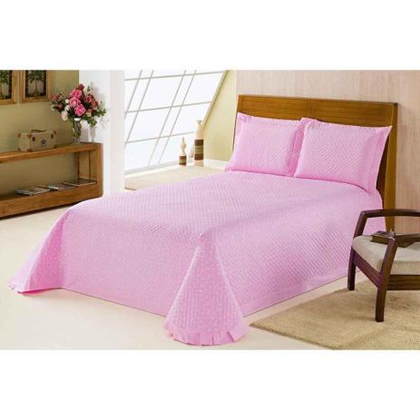 COLCHA QUEEN MATELASSE DELICATE BLISS PERCAL 200 FIOS ROSA - Plumasul Menor preço em COLCHA QUEEN MATELASSE DELICATE BLISS PERCAL 200 FIOS ROSA - Plumasul