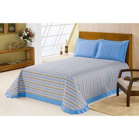 COLCHA QUEEN MATELASSE PERCAL 200 FIOS 3 PÇS AZUL - Plumasul Menor preço em COLCHA QUEEN MATELASSE PERCAL 200 FIOS 3 PÇS AZUL - Plumasul