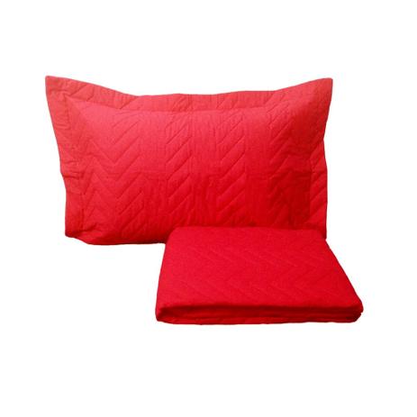 Colcha Sleep Casal Queen 3 Peças Vermelho - Linha avulsa enxovais Menor preço em Colcha Sleep Casal Queen 3 Peças Vermelho - Linha avulsa enxovais