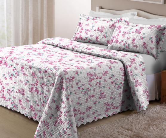 Colcha Solteiro Color Meg Floral 1,60x2,30-2Peças-Corttex Menor preço em Colcha Solteiro Color Meg Floral 1,60x2,30-2Peças-Corttex
