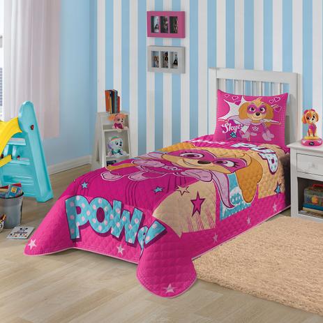 Colcha Solteiro Lepper Matelassê Patrulha Canina 150x210cm Rosa Menor preço em Colcha Solteiro Lepper Matelassê Patrulha Canina 150x210cm Rosa