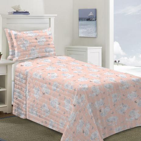 Colcha Solteiro Micromatelassê  com Porta travesseiro Claire - Tex home é boa?
