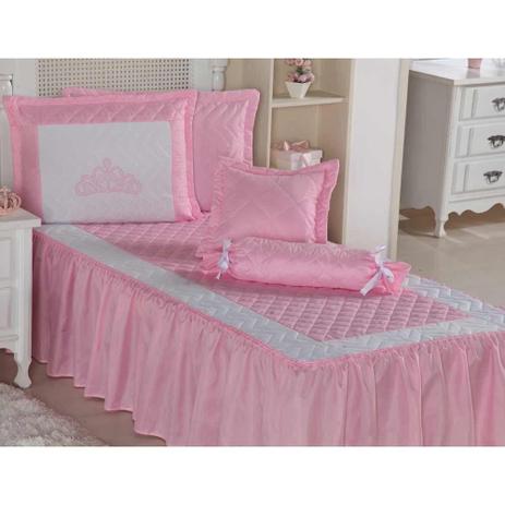 Colcha Solteiro Princesa 04 Peças Detalhes Bordados - Rosa - Zelimari é boa?
