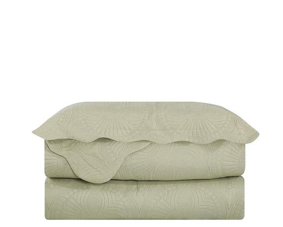 Colcha Trapunto Queen 3 Peças - KHAKI Camesa Menor preço em Colcha Trapunto Queen 3 Peças - KHAKI Camesa