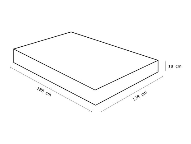 Colchão Casal Minaspuma Espuma D-45 18cm de Altura - Vanguarda