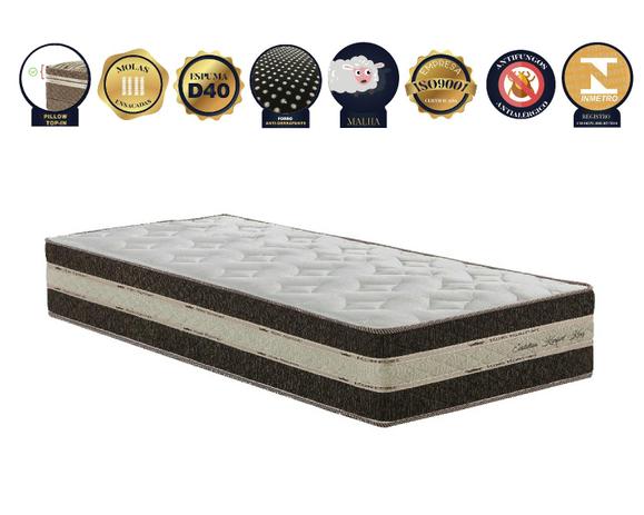 Colchão de Molas Ensacadas Solteiro tradicional EVOLUTION KING D-40 - Pilow top-in com espumas progressivas - 88x188x33 - King Konfort é boa?