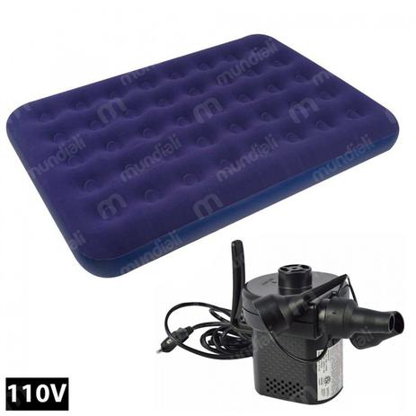 Colchao Inflavel de Casal + Inflador Eletrico 110v Bel Menor preço em Colchao Inflavel de Casal + Inflador Eletrico 110v Bel