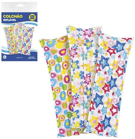 Colchao inflavel estampado colors 183x69cm - Rio de ouro Menor preço em Colchao inflavel estampado colors 183x69cm - Rio de ouro