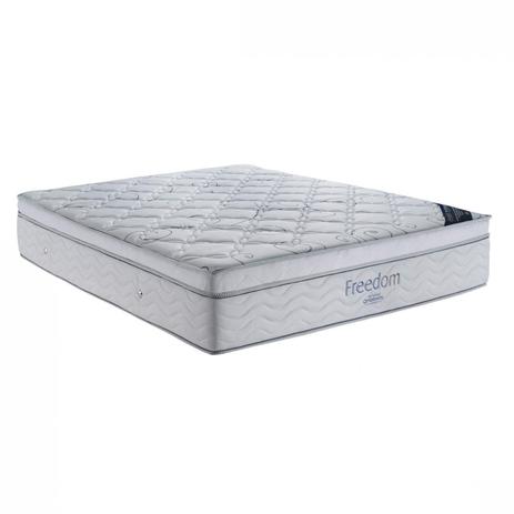 Colchão King 32cmx186cmx198cm com Mola Freedom Superpocket Ortobom Branco/Cinza Menor preço em Colchão King 32cmx186cmx198cm com Mola Freedom Superpocket Ortobom Branco/Cinza