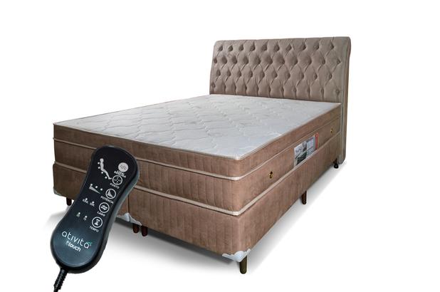 Colchão Magnético +Base Box com Kit Massagem Queen Bege Escuro - Allmag Menor preço em Colchão Magnético +Base Box com Kit Massagem Queen Bege Escuro - Allmag