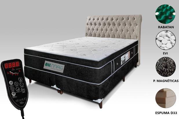 Colchão Magnético + Base Boxcom Kit BioquânticoQueen Preto - Allmag é boa?