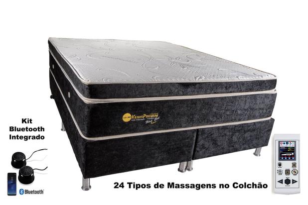 Colchão Magnético Casal 1,38x1,88x30 cm Kenko Premium Gold C/ Massageador Bioquãntico + Cromoterapia Linha Exportação Menor preço em Colchão Magnético Casal 1,38x1,88x30 cm Kenko Premium Gold C/ Massageador Bioquãntico + Cromoterapia Linha Exportação