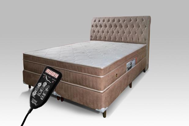 Colchão Magnético King Com Massagem e Energia Bioquântico + Box Bipartido Bege Escuro - Allmag Menor preço em Colchão Magnético King Com Massagem e Energia Bioquântico + Box Bipartido Bege Escuro - Allmag