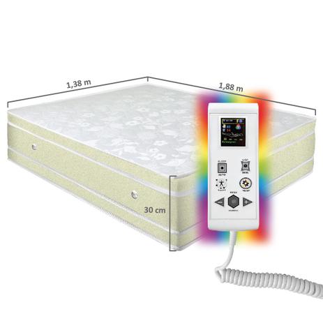 Colchão Magnético Ortopédico Casal com Infra, Massageador, Energia Quântica e Cromoterapia - Vit Quality Menor preço em Colchão Magnético Ortopédico Casal com Infra, Massageador, Energia Quântica e Cromoterapia - Vit Quality