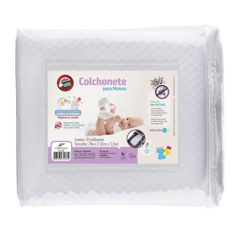 Colchão Para Moises Carrinho Berço Colchonete + Capa - Fibrasca Menor preço em Colchão Para Moises Carrinho Berço Colchonete + Capa - Fibrasca