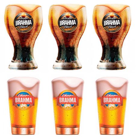 Coleção Copo Brahma - 3 Black 430 ml + 3 Chopp 350ml - Ambev Menor preço em Coleção Copo Brahma - 3 Black 430 ml + 3 Chopp 350ml - Ambev