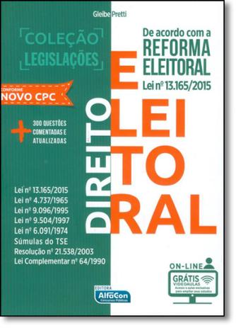 Coleção legislação - direito eleitoral - Editora alfacon Menor preço em Coleção legislação - direito eleitoral - Editora alfacon